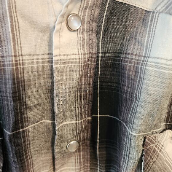 Canyon Guide Outfitters Men’s LT Plaid Pearl Snap Short Sleeve Western Cowboy - Picture 9 of 9